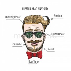 Панно (30х30 см) Hipster 46144933 Ekoramka