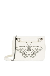 Белая сумка с серебристыми заклепками Deliziosa Furla