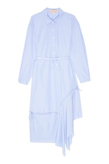 Голубое платье-рубашка в полоску Ruban