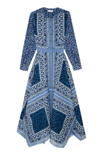 Шелковое платье с комбинированным принтом Altuzarra