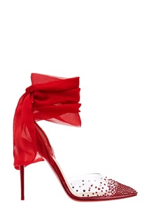 Красные туфли с лентами Miragirl 100 Christian Louboutin