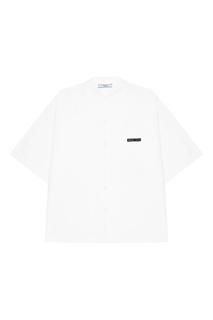 Белая хлопковая рубашка Prada