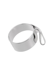 Серебристое кольцо-лента Ruby Novich