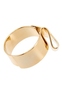 Золотистое кольцо со складкой Ruby Novich