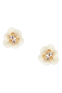 Серьги-цветы с кристаллами Ruby Novich