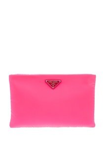 Розовый клатч на цепочке Prada