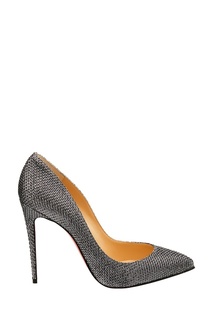 Серебристые туфли Pigalle Follies 100 Christian Louboutin