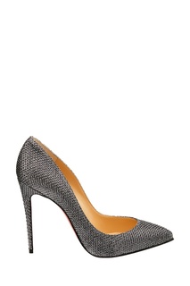 Серебристые туфли Pigalle Follies 100 Christian Louboutin