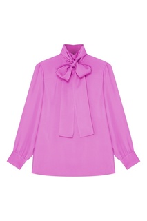 Фиолетовая блузка с бантом Gucci