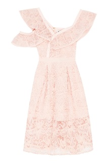 Розовое платье из фактурного кружева Self Portrait