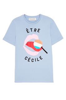 Серая футболка с принтом Etre Cecile