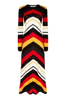 Платье с контрастным узором Msgm