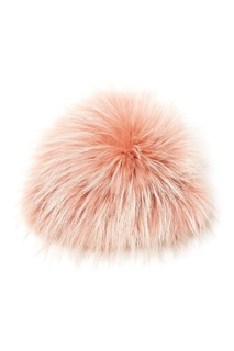 Розовая шапка из меха енота Maison N20