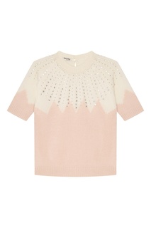 Кашемировый джемпер с кристаллами Miu Miu