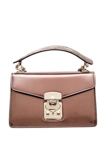 Коричневая кожаная сумка Miu Miu