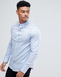 Зауженная оксфордская рубашка Armani Exchange - Синий