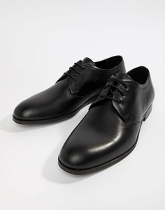 Черные кожаные туфли дерби HUGO Boheme - Черный