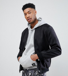 Черный бомбер из искусственной замши с логотипом Sixth June эксклюзивно для ASOS - Черный