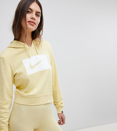 Худи лимонного цвета с логотипом-галочкой Nike - Желтый