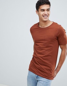 Футболка с карманом Selected Homme - Оранжевый