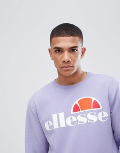 Сиреневый свитшот с крупным логотипом ellesse - Фиолетовый