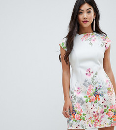 Платье мини с цветочным принтом ASOS DESIGN Petite - Мульти
