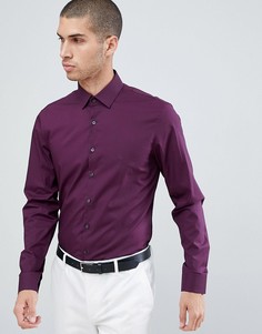 Эластичная приталенная рубашка Calvin Klein - Фиолетовый