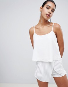 Трикотажный топ на бретельках Boohoo - Белый