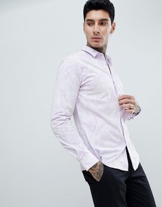 Облегающая рубашка с длинными рукавами Twisted Tailor - Фиолетовый