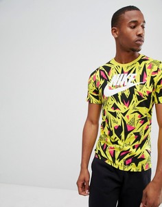 Желтая футболка с принтом в стиле 90-х Nike AQ4191-740 - Желтый