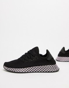 Черные кроссовки с сиреневыми вставками adidas Originals Deerupt - Черный