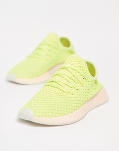 Желтые кроссовки с сиреневой отделкой adidas Originals Deerupt - Желтый