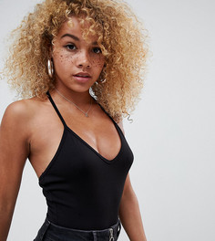 Боди черного цвета на бретельках ASOS DESIGN Petite - Черный