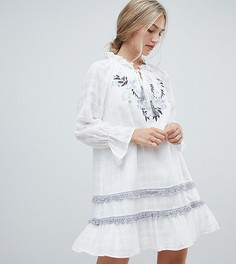 Платье мини с вышивкой Stevie May - Белый