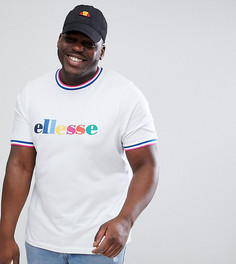 Белая футболка с цветным логотипом ellesse - Белый