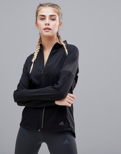 Черная куртка со светоотражающей отделкой на рукавах adidas Running Supernova - Черный