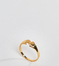 Серебряное позолоченное кольцо ASOS DESIGN Curve - Золотой