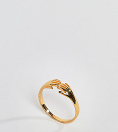 Серебряное позолоченное кольцо ASOS DESIGN Curve - Золотой