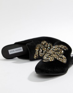 Бархатные мюли с отделкой Steve Madden Hugh - Черный