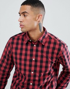 Рубашка слим в клеточку Jack & Jones Essentials - Красный