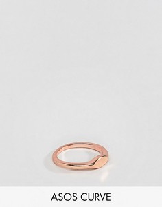 Кольцо на мизинец цвета розового золота ASOS DESIGN Curve - Медный