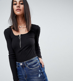 Боди с молнией Missguided Tall - Черный