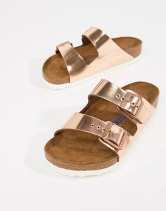 Золотисто-розовые сандалии Birkenstock Arizona - Золотой