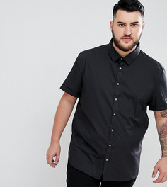 Черная рубашка River Island Big & Tall - Черный