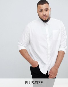 Белая оксфордская рубашка с длинными рукавами Burton Menswear Big & Tall - Белый
