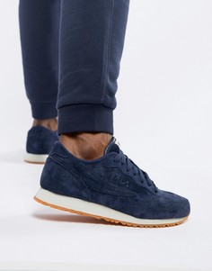 Темно-синие замшевые кроссовки Fila Euro Jogger II - Темно-синий