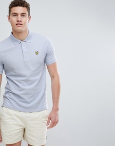 Голубая футболка-поло с логотипом Lyle & Scott - Синий