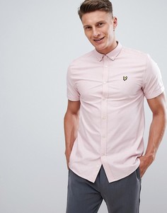 Светло-розовая рубашка на пуговицах с короткими рукавами Lyle & Scott - Розовый