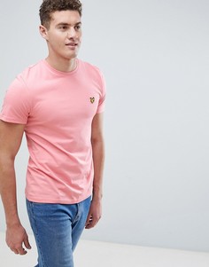 Бледно-розовая футболка с логотипом Lyle & Scott - Белый