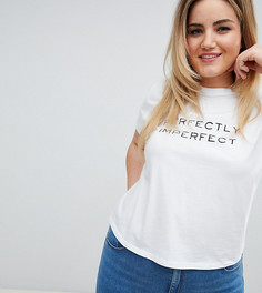 Футболка с принтом Perfectly Imperfect ASOS DESIGN Curve - Белый